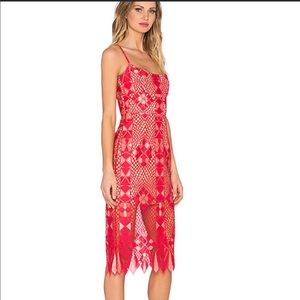Alese BCBGMaxazaria red cut out dress